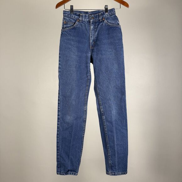Vintage Levi’s Women’s High Rise Mom Jeans, USA | 25x31 (00–0) Medium Dark Wash - Picture 1 of 8